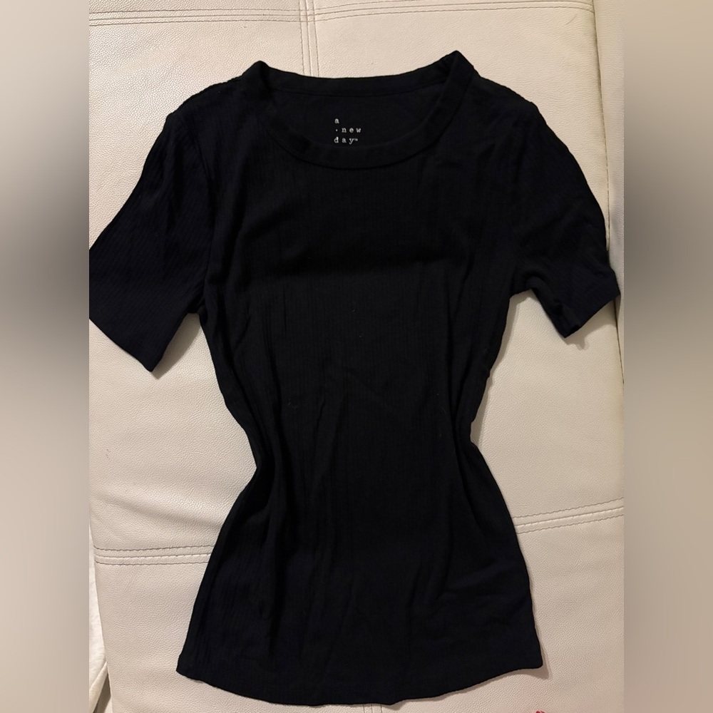 A New Day Women's Classic Black Short Sleeve Tee